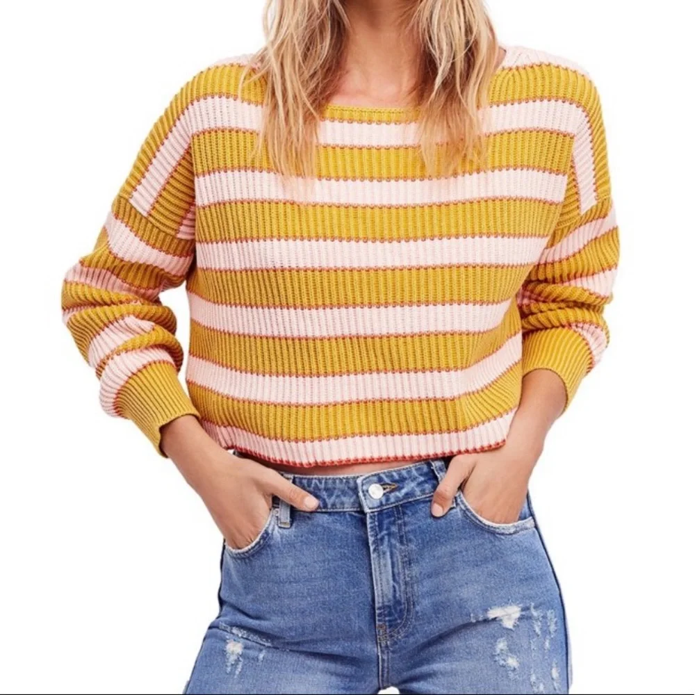 ***SOLD***Free people just my stripe pullover sweater - Picture 2 of 5